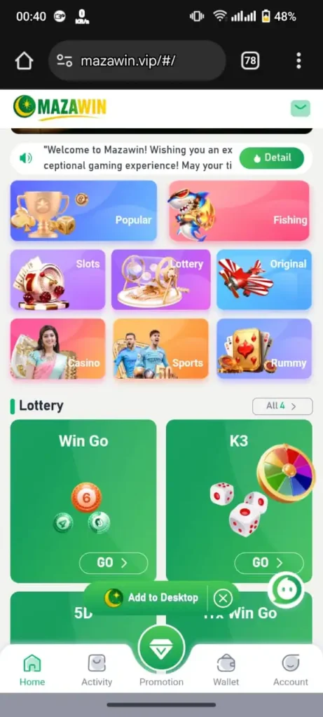 Maza Win Game
